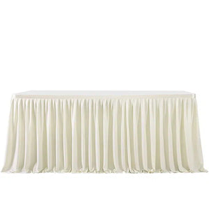 4/6/8/9/14FT Table Skirt Pleated-Linen-My Online Wedding Store