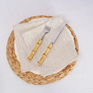 4PCS Cotton Linen Napkins Wedding Dinner Solid Color Table Napkin-Linen-My Online Wedding Store