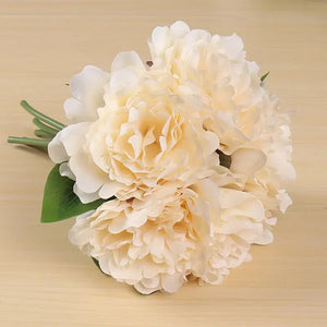 5 PCS Peony Silk Flower-Bouquet-My Online Wedding Store