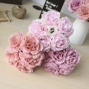 5 heads/ bouquet Peony Artificial flowers Home Decor Silk Flower Peonies-Bouquet-My Online Wedding Store