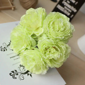 5 heads/ bouquet Peony Artificial flowers Home Decor Silk Flower Peonies-Bouquet-My Online Wedding Store