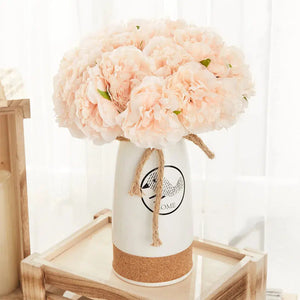 5 pcs Silk Artificial Peony Bouquet-Bouquet-My Online Wedding Store