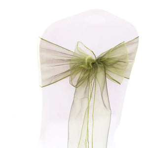 50PCs/lot Wedding Chair Decoration Organza Chair Sashes-Linen-My Online Wedding Store