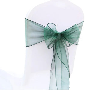 50PCs/lot Wedding Chair Decoration Organza Chair Sashes-Linen-My Online Wedding Store
