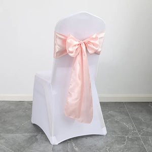 50pcs Satin Chair Knot Sashes-Linen-My Online Wedding Store
