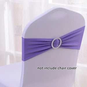 50pcs/lot Stretch Lycra Spandex Chair Sash Covers Bands With Buckle-Linen-My Online Wedding Store