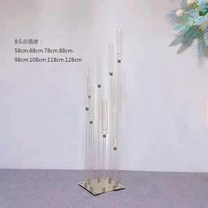 5/10pcs Acrylic Candelabra All Clear Candle Holders Spiral Wedding Candlesticks-Candelabra-My Online Wedding Store