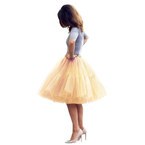 6 Layers Tulle Adult Tutu Skirt Flare Puffy Petticoat Dress-Bridal Accessories-My Online Wedding Store