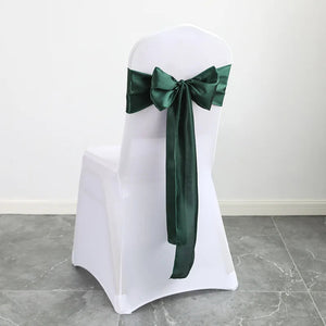 6 Pcs Satin Chair Sashes Ties Bows Dining Chairs Cover Sashes-Linen-My Online Wedding Store