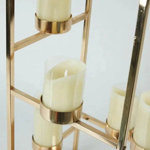 6/10 pcs Gold Centrepieces For Wedding Table Metal Frames-Candelabra-My Online Wedding Store