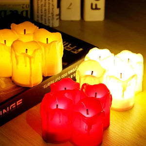 6/12PCS LED Electronic Candle Flameless Candle Light Bulb Battery Operated-Candles-My Online Wedding Store