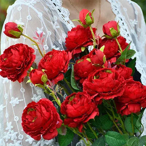 65cm Artificial Flower Peony Bouquet 3 Head-Bouquet-My Online Wedding Store
