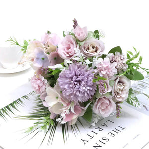 7 Heads Hydrangea Flowers Artificial Bouquet Silk Blooming Peony-Bouquet-My Online Wedding Store
