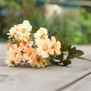 7 forks / bouquet peony flower silk flower peony rose-Bouquet-My Online Wedding Store