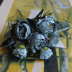 8 Heads Silk Artificial Peonies flowers Peony-Bouquet-My Online Wedding Store