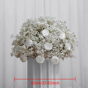 80/70/60/50/40cm White Babies Breath Rose Artificial Flower Ball Gypsophila-Floral Arrangements-My Online Wedding Store