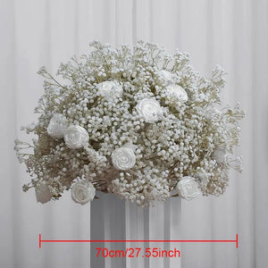 80/70/60/50/40cm White Babies Breath Rose Artificial Flower Ball Gypsophila-Floral Arrangements-My Online Wedding Store