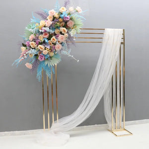 Arch Gilded Shelf Wrought Iron Screen Arches Gold Plated Frame-Backdrops-My Online Wedding Store