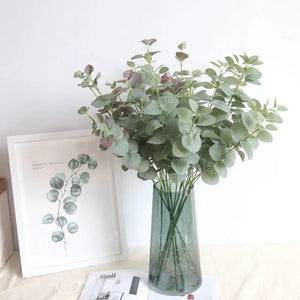 Artificial Eucalyptus Leaves Branches European Green gold leaf Bouquet-Greenery-My Online Wedding Store