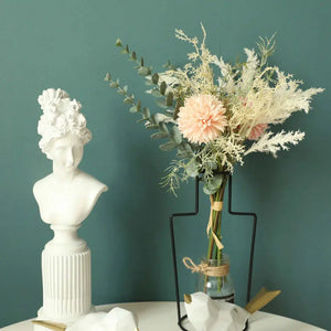Artificial Flower Dandelion Eucalyptus Hybrid Bouquet-Bouquet-My Online Wedding Store