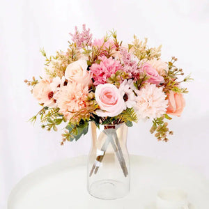 Artificial Flowers Rose Hydrangea Daisy Autumn Hybrid Bouquet-Bouquet-My Online Wedding Store