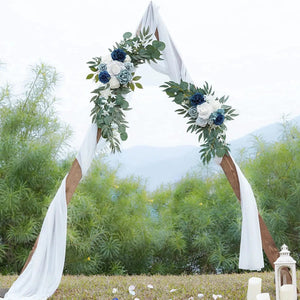 Artificial Wedding Arch Flowers Kit Boho Dusty Rose Blue Eucalyptus-Floral Arrangements-My Online Wedding Store