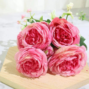 Best Selling Beautiful Rose Peony Artificial Silk Flowers-Bouquet-My Online Wedding Store