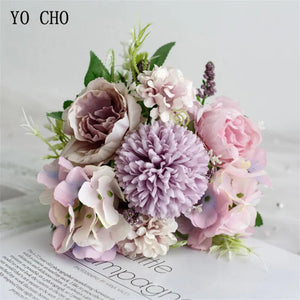 Big Roses Hydrangea Artificial Flowers-Bouquet-My Online Wedding Store