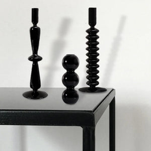 Black Glass Vases Candle Holders-Centrepiece-My Online Wedding Store
