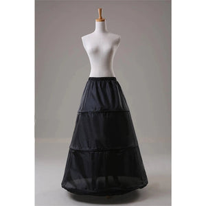 Black Hoop Long Petticoat Crinoline Ball Gown Skirt Underskirt-Bridal Accessories-My Online Wedding Store