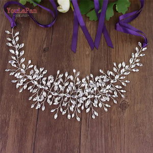 Bridal Belt Rhinestone Silver Diamond-Wedding Belt-My Online Wedding Store