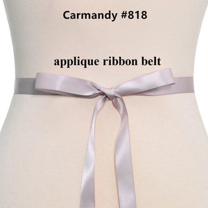 Bridal Silver crystal rhinestone pearl applique belt wedding sash accessories-Wedding Belt-My Online Wedding Store