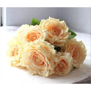 Bride Wedding Bouquet Artificial Silk Rose Peony-Bouquet-My Online Wedding Store