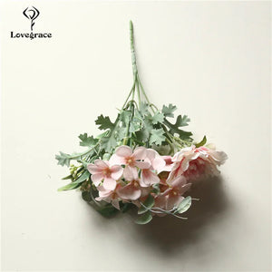 Camellia Bouquet Peony Flower Artificial Silk Begonia Blue Rose-Bouquet-My Online Wedding Store