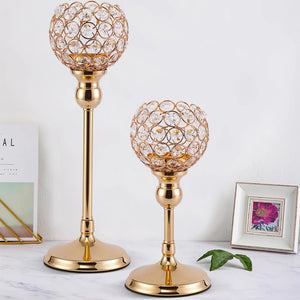 Candelabras Crystal Goblet Candle Holders Bowl Tea light Candlesticks-Candelabra-My Online Wedding Store