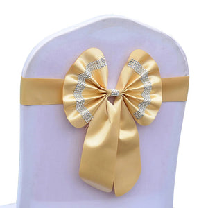 Chair Sashes Diamond Tie Cute Satin Knot-My Online Wedding Store