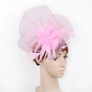 Chic Handmade Wedding Tulle Fascinator Hat Mesh-Fascinators-My Online Wedding Store