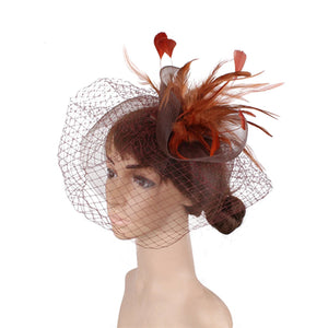 Chic Handmade Wedding Tulle Fascinator Hat Mesh-Fascinators-My Online Wedding Store