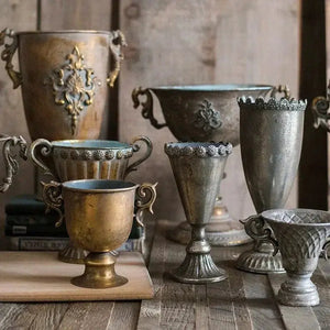 Classical Goblet Flower Vintage Vase Wrought Iron-Centrepiece-My Online Wedding Store