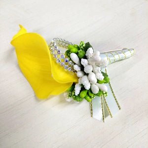 Corsage Boutonniere Pin Wedding Corsage Boutonniere for Groom Lily-Boutonnieres-My Online Wedding Store