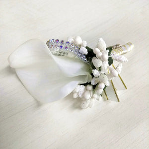 Corsage Boutonniere Pin Wedding Corsage Boutonniere for Groom Lily-Boutonnieres-My Online Wedding Store