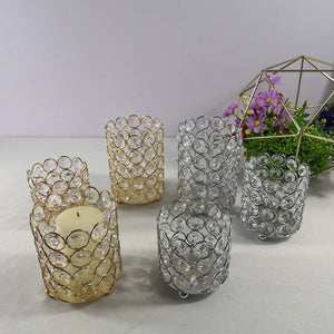 Crystal Candle Holder Silver /Gold Candlestick Candle-My Online Wedding Store
