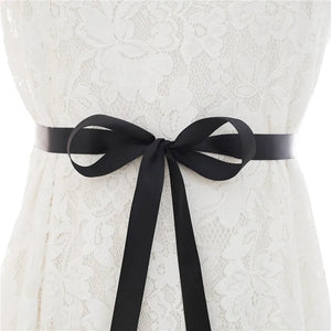 Crystal bridal belt with Ribbon Handmade Silver Wedding Belt Rhinestones-Wedding Belt-My Online Wedding Store