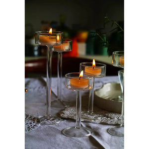 Glass Candle Holders Set Tealight Candle Holder-Centrepiece-My Online Wedding Store