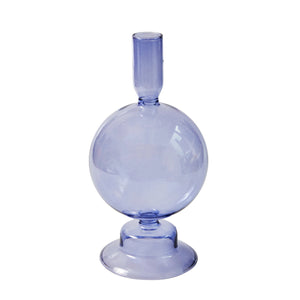 Glass Candlesticks Lilac Candle Holders-Centrepiece-My Online Wedding Store