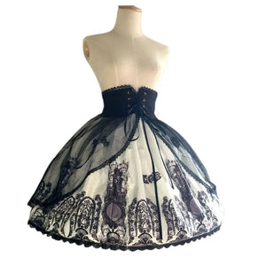 Hollow Lotus Leaf Lace Bird Cage Fish Bone Skirt Cosplay Dress Skirt Petticoat-Bridal Accessories-My Online Wedding Store