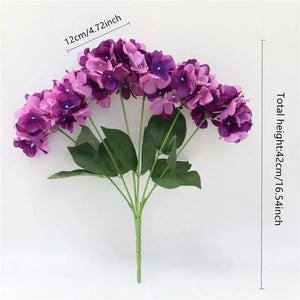 Large 6 Heads Artificial Flower Bunch Silk Hydrangea Wedding Bouquet-Bouquet-My Online Wedding Store