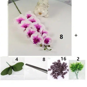 Latex Artificial PU Real Touch Hand Feeling Orchid Arrangement-My Online Wedding Store
