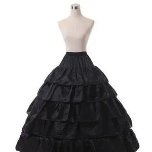 Long 4 Hoops Petticoat Underskirt-Bridal Accessories-My Online Wedding Store