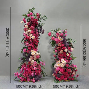 Luxury Colorful 5D Wedding Backdrop Floral Arrangement Arch-Floral Arrangements-My Online Wedding Store